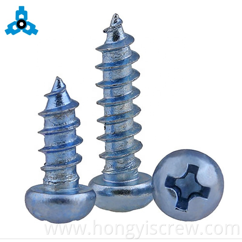 Good Quality Carbon Steel Galvanized Phillips Pan Head Self Tapping Screws DIN7981